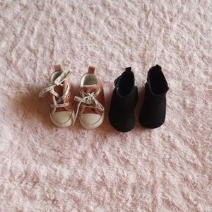 Lot of two pair of baby shoes